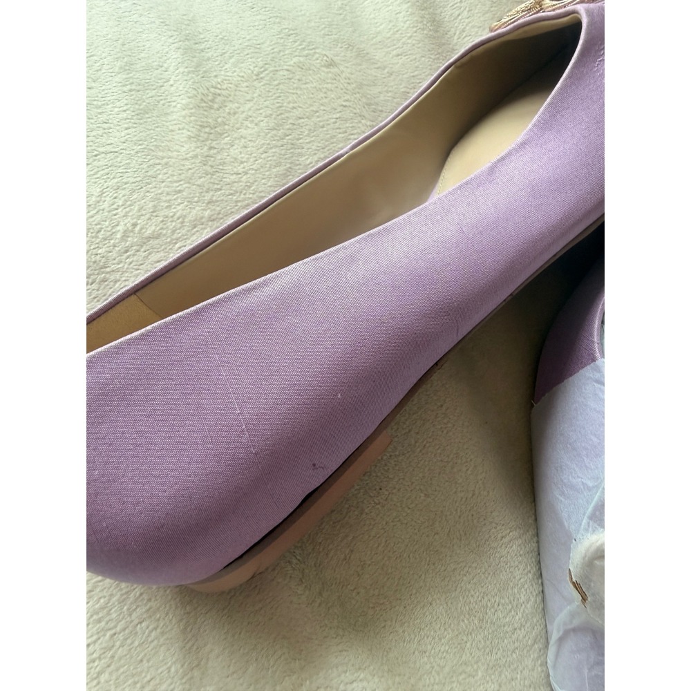 Sam Edelman Wanda Tour Flats Women 10 Lavender New Pearl Flower Pointed Toe - Picture 2 of 9